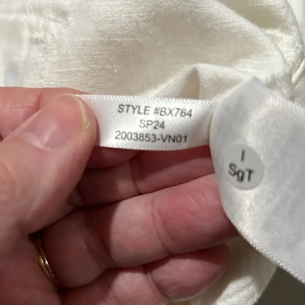 J. Crew bx764 Seaside cargo pant in linen-TENCEL™ lyocell blend White NWt 12P
